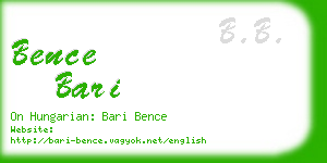 bence bari business card